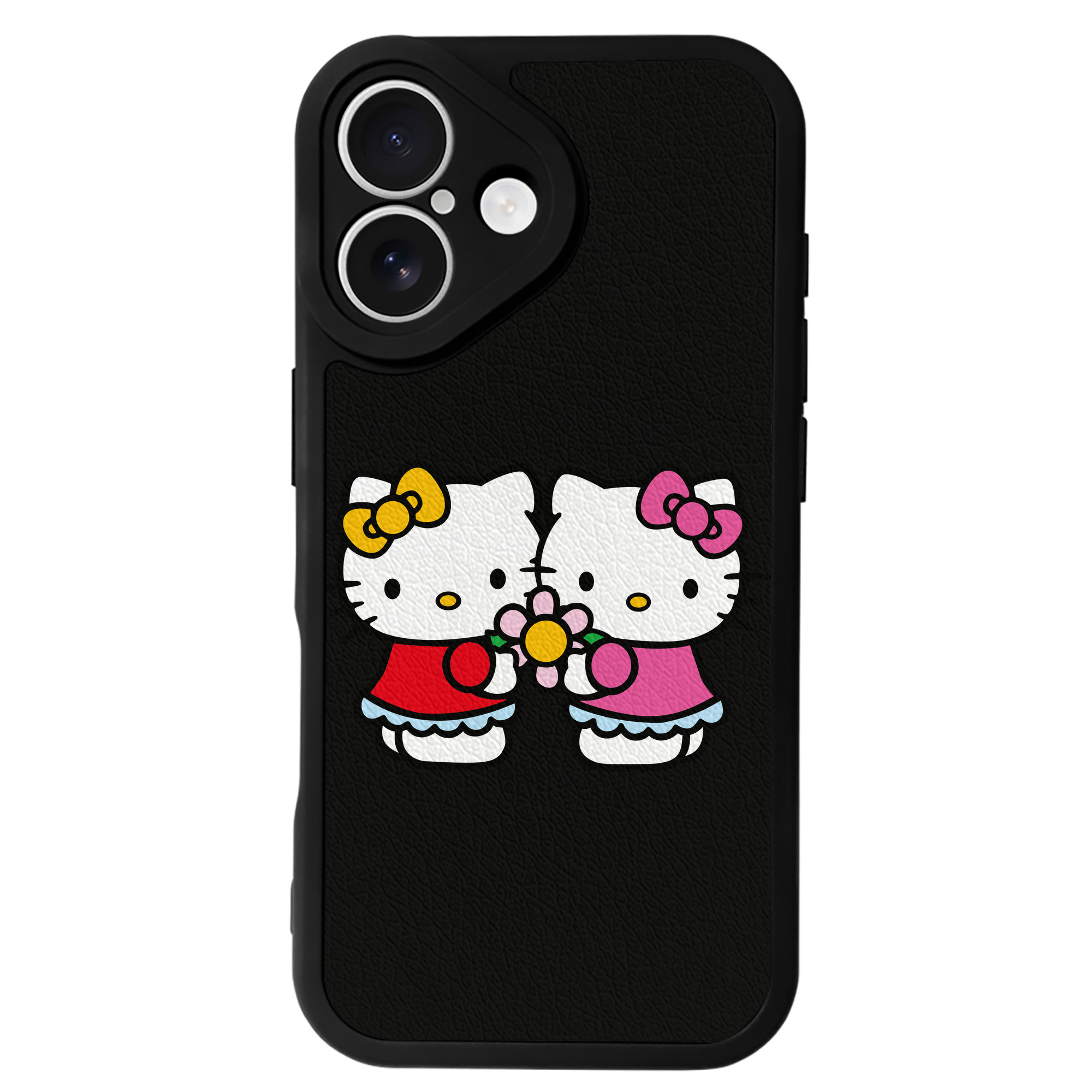 （画像用） Hello Kitty ハローキティ 【iPhone 16シリーズ対応】シリコンスマホケース（レザー調） 材質：シリコン